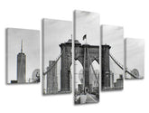 5-delna stenska poslikava CITY / NEW YORK ME114E50